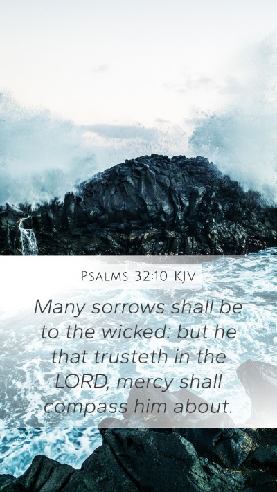 Psalms 32:10 KJV Bible Verse Image