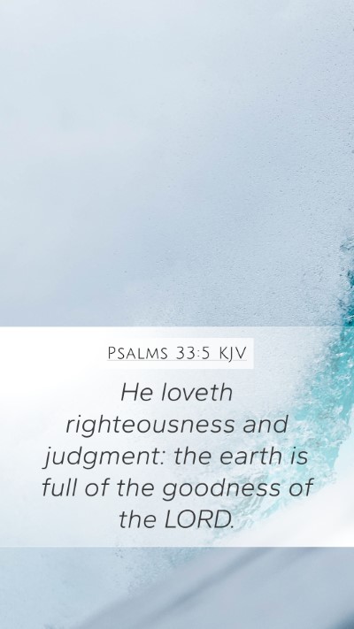 Psalms 33:5 KJV Bible Verse Image