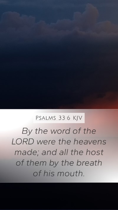 Psalms 33:6 KJV Bible Verse Image