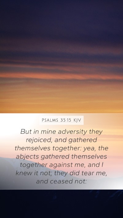 Psalms 35:15 KJV Bible Verse Image