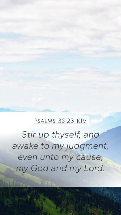 Psalms 35:23 KJV Bible Verse Image