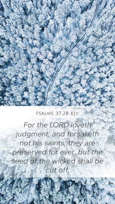 Psalms 37:28 KJV Bible Verse Image
