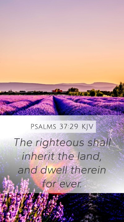 Psalms 37:29 KJV Bible Verse Image