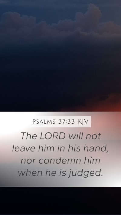 Psalms 37:33 KJV Bible Verse Image