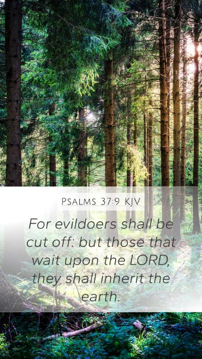 Psalms 37:9 KJV Bible Verse Image