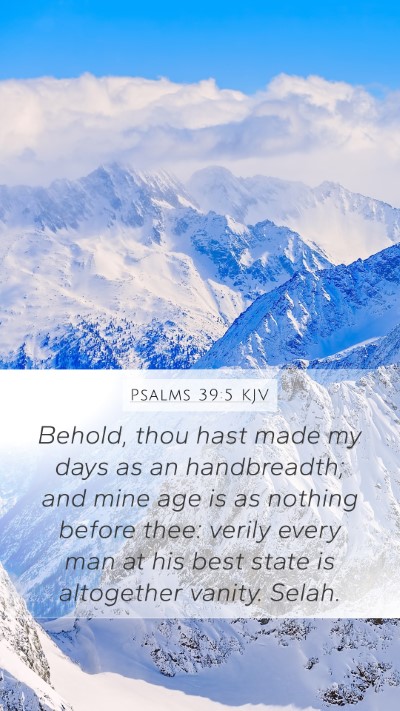 Psalms 39:5 KJV Bible Verse Image