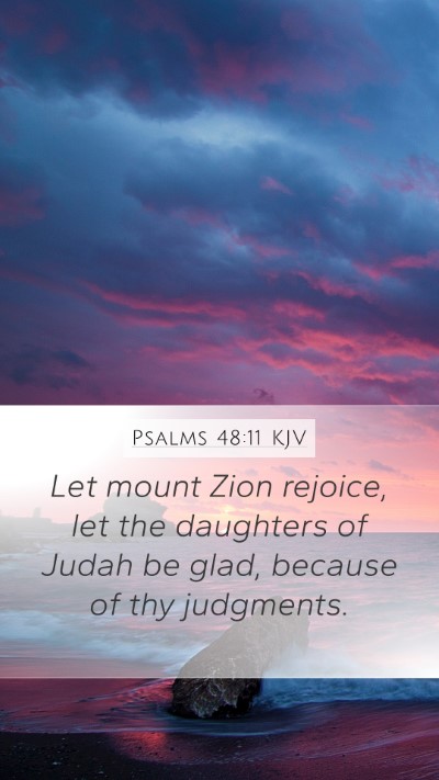 Psalms 48:11 KJV Bible Verse Image