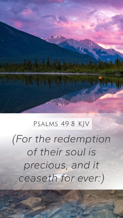 Psalms 49:8 KJV Bible Verse Image