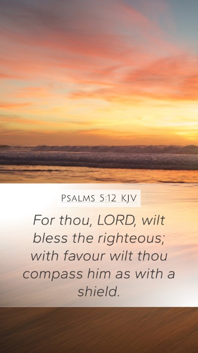 Psalms 5:12 KJV Bible Verse Image
