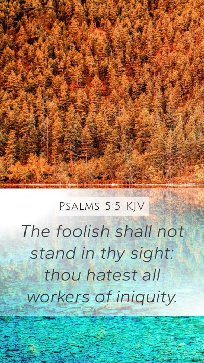 Psalms 5:5 KJV Bible Verse Image