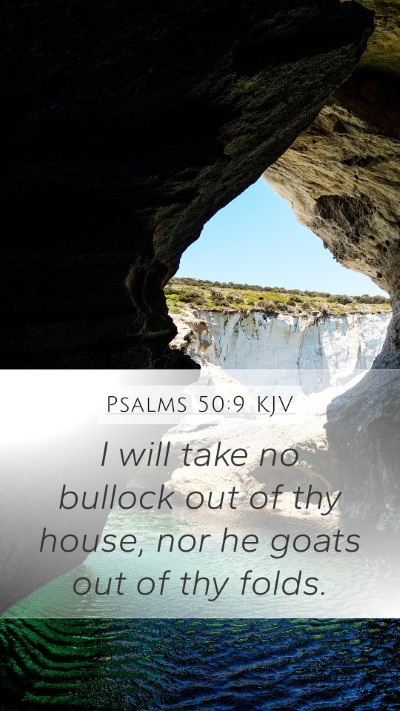 Psalms 50:9 KJV Bible Verse Image