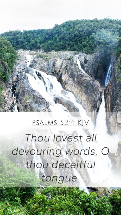 Psalms 52:4 KJV Bible Verse Image