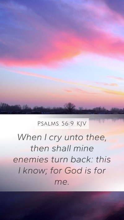 Psalms 56:9 KJV Bible Verse Image