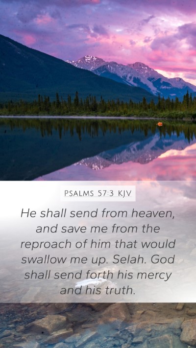 Psalms 57:3 KJV Bible Verse Image