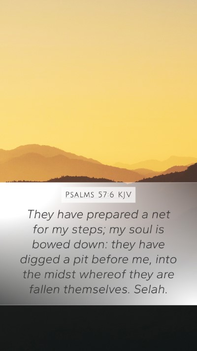 Psalms 57:6 KJV Bible Verse Image