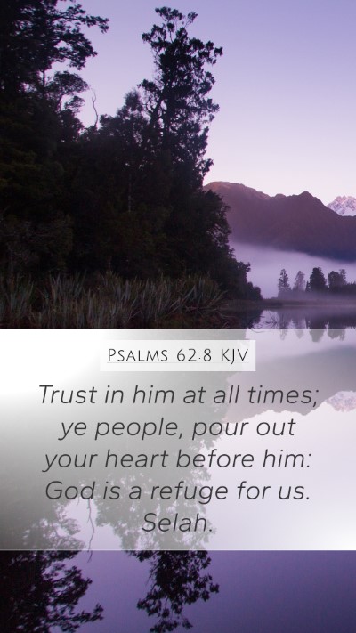 Psalms 62:8 KJV Bible Verse Image