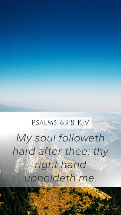 Psalms 63:8 KJV Bible Verse Image