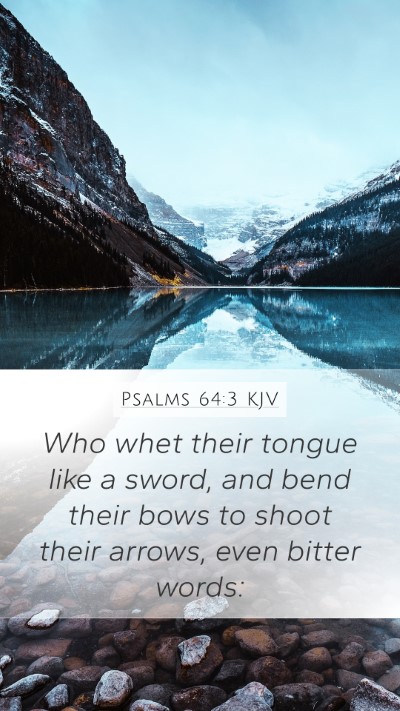 Psalms 64:3 KJV Bible Verse Image