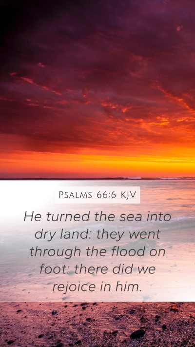 Psalms 66:6 KJV Bible Verse Image