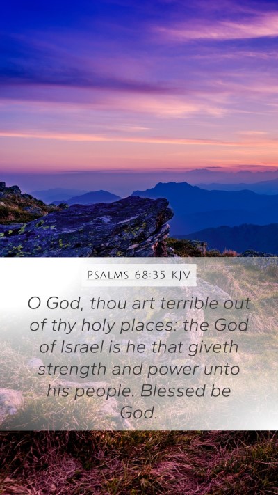 Psalms 68:35 KJV Bible Verse Image