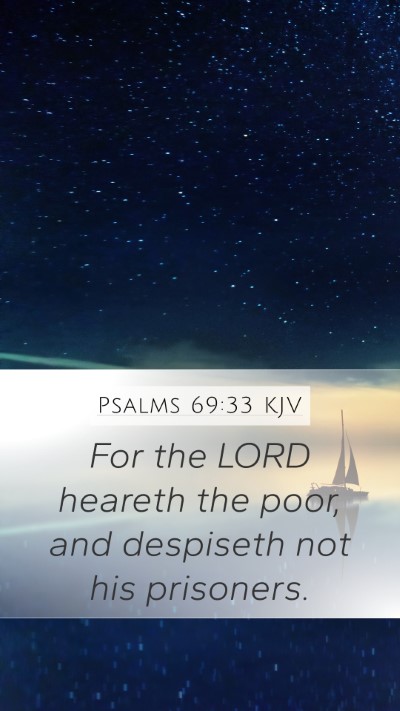 Psalms 69:33 KJV Bible Verse Image