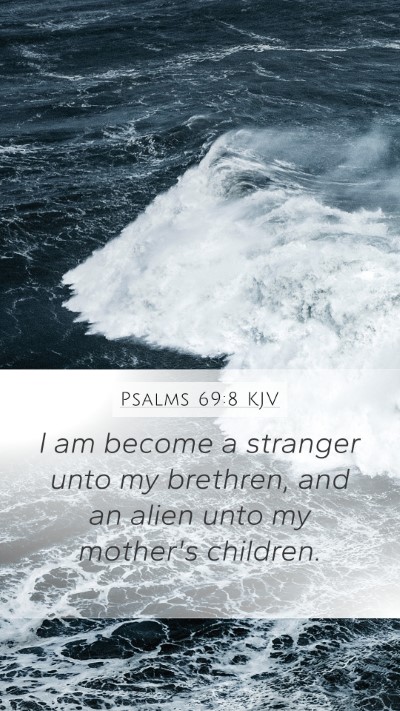 Psalms 69:8 KJV Bible Verse Image
