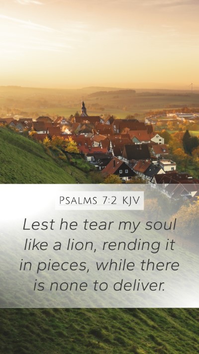 Psalms 7:2 KJV Bible Verse Image