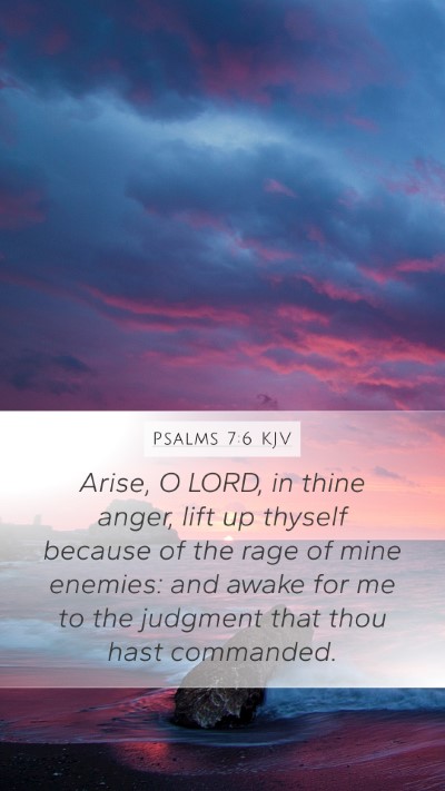 Psalms 7:6 KJV Bible Verse Image