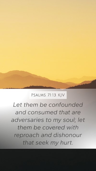 Psalms 71:13 KJV Bible Verse Image
