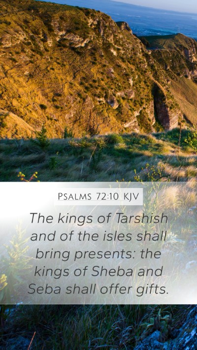 Psalms 72:10 KJV Bible Verse Image