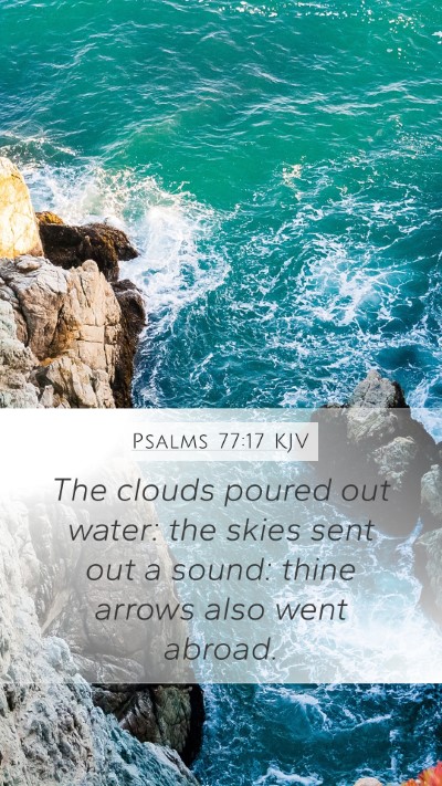 Psalms 77:17 KJV Bible Verse Image