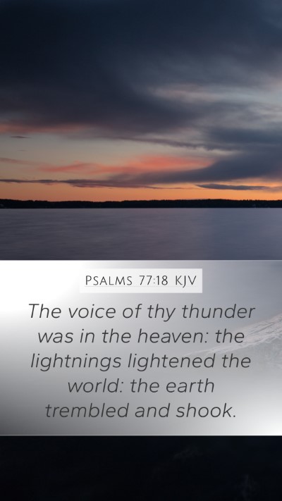 Psalms 77:18 KJV Bible Verse Image