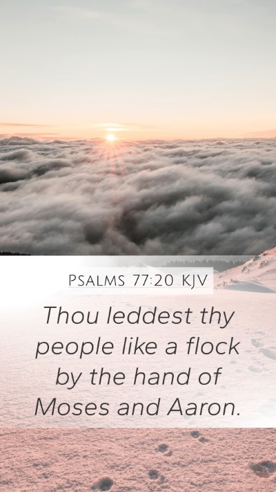Psalms 77:20 KJV Bible Verse Image