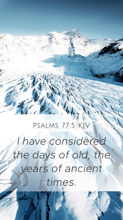 Psalms 77:5 KJV Bible Verse Image