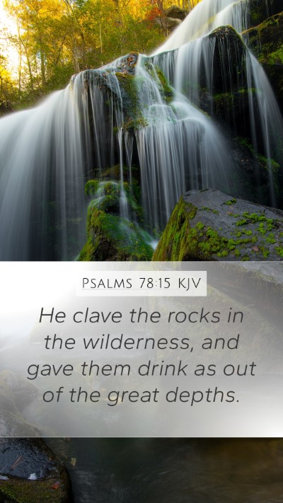 Psalms 78:15 KJV Bible Verse Image