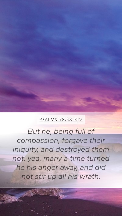 Psalms 78:38 KJV Bible Verse Image