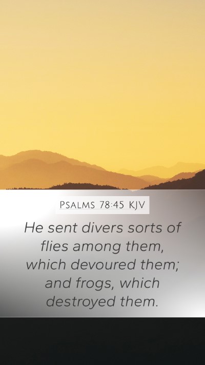 Psalms 78:45 KJV Bible Verse Image