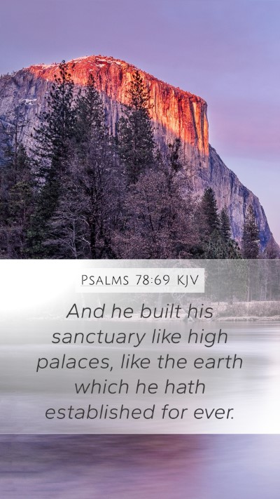 Psalms 78:69 KJV Bible Verse Image