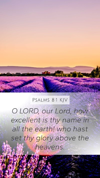 Psalms 8:1 KJV Mobile Phone Wallpaper - O LORD, our Lord, how excellent is thy name in - Mobile Bible Verse Wallpaper