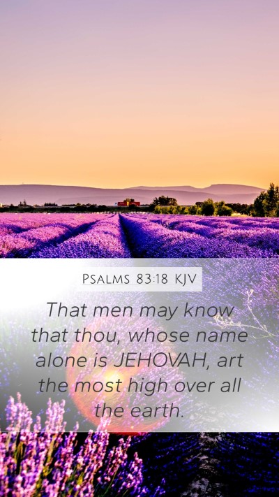 Psalms 83:18 KJV Bible Verse Image