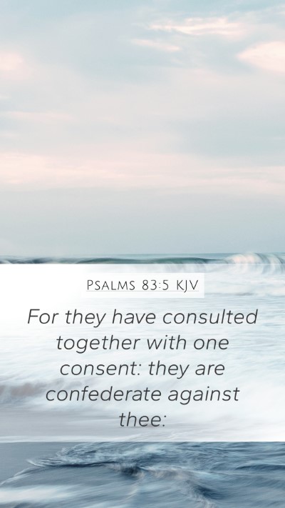 Psalms 83:5 KJV Bible Verse Image