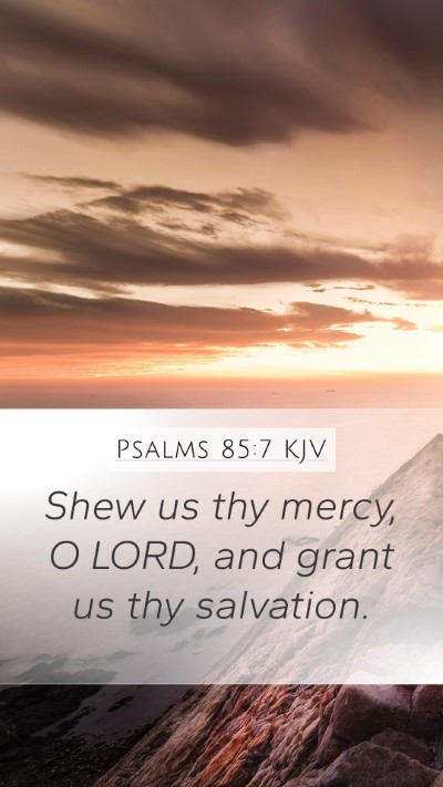 Psalms 85:7 KJV Bible Verse Image