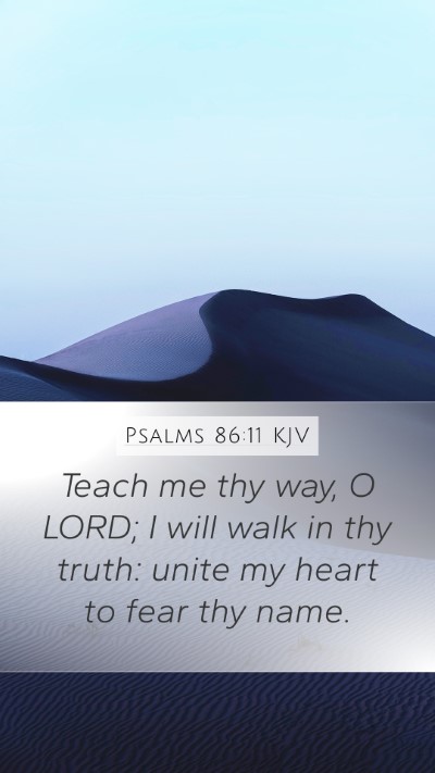 Psalms 86:11 KJV Bible Verse Image