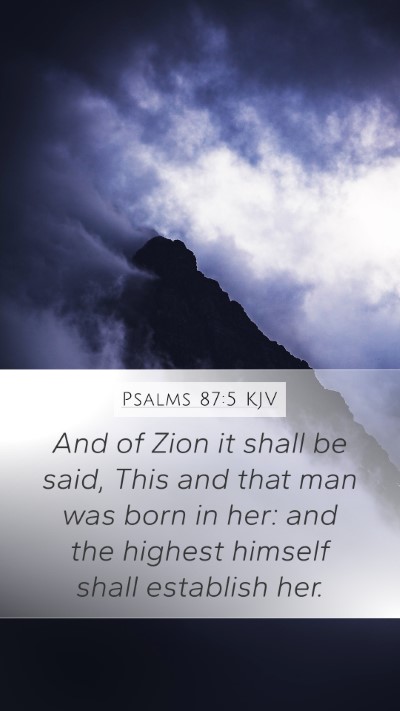 Psalms 87:5 KJV Bible Verse Image