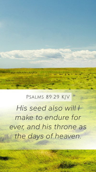 Psalms 89:29 KJV Bible Verse Image