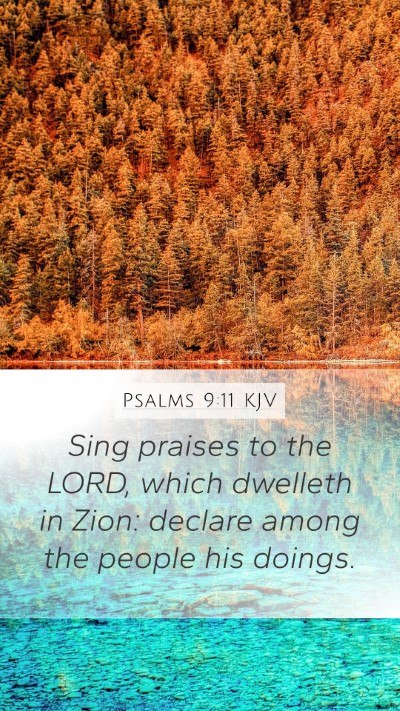 Psalms 9:11 KJV Bible Verse Image