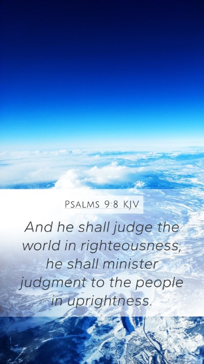 Psalms 9:8 KJV Bible Verse Image