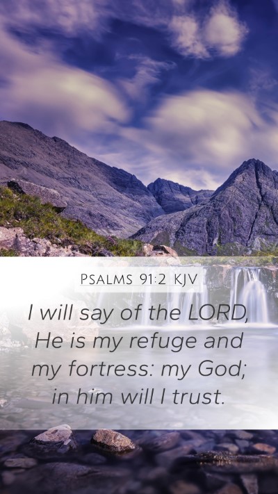 Psalms 91:2 KJV Bible Verse Image