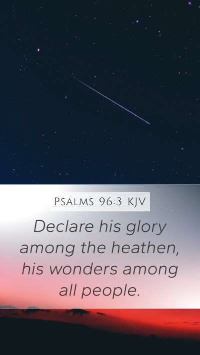 Psalms 96:3 KJV Bible Verse Image