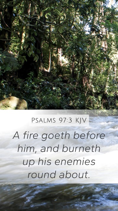 Psalms 97:3 KJV Bible Verse Image